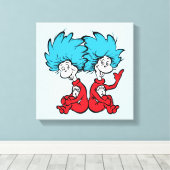 De Kat met de Hoed Ding Een & Ding Twee Canvas Afdruk (Insitu (Houten vloer))
