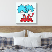 De Kat met de Hoed Ding Een & Ding Twee Canvas Afdruk (Insitu (Slaapkamer))