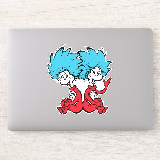 De Kat met de Hoed Ding Een & Ding Twee Sticker (Computer)