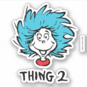 De Kat met de Hoed | Ding twee Sticker (Voorkant)