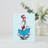 De Kat met de Hoed Leest Briefkaart (Staand voorkant)
