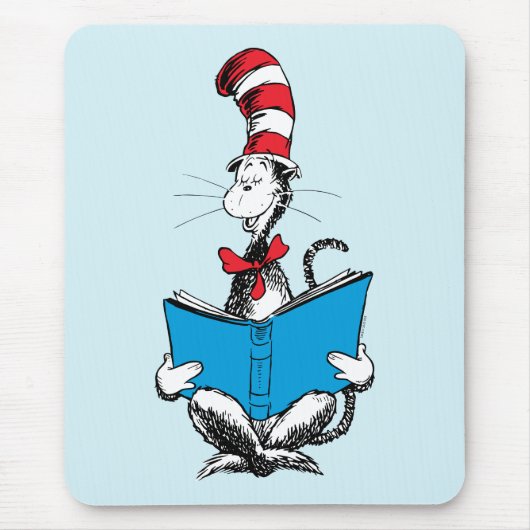 De Kat met de Hoed Leest Muismat (Voorkant)