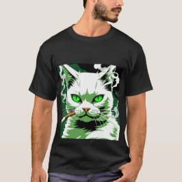 De kat met groene ogen t-shirt