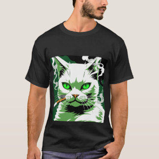 De kat met groene ogen t-shirt