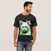 De kat met groene ogen t-shirt (Voorkant volledig)