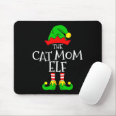 De kat moeder elf grappige kerst huisdier liefhebb muismat (Met muis)