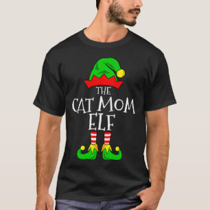 De kat moeder elf grappige kerst huisdier liefhebb t-shirt