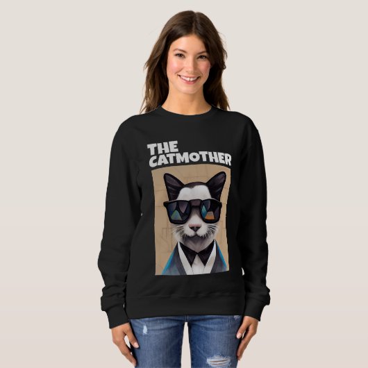 DE KAT MOEDER MOEDER T-SHIRT T-SHIRTS (Voorkant volledig)