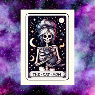 De Kat Moeder Tarotkaart Moederdag Skelet Kaart