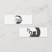 De kat op de maan - Kies achtergrondkleur Mini Visitekaartje (Voorkant / Achterkant)
