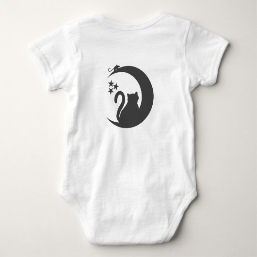 De kat op de maan - Kies achtergrondkleur Romper (Achterkant)