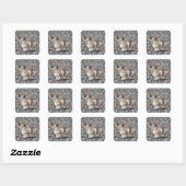 De kat   Pillow Case Vierkante Sticker (Vel)