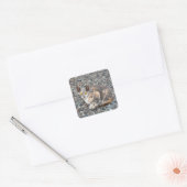 De kat   Pillow Case Vierkante Sticker (Envelop)