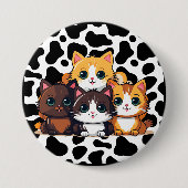 De "kat" ronde button 7,6 cm (Voorkant)