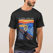 De kat schreeuwt, Edvard Munch. Memes Funny T-shirt (Voorkant)