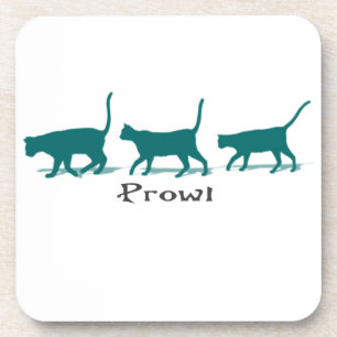 De kat snuffelt rond bier onderzetter