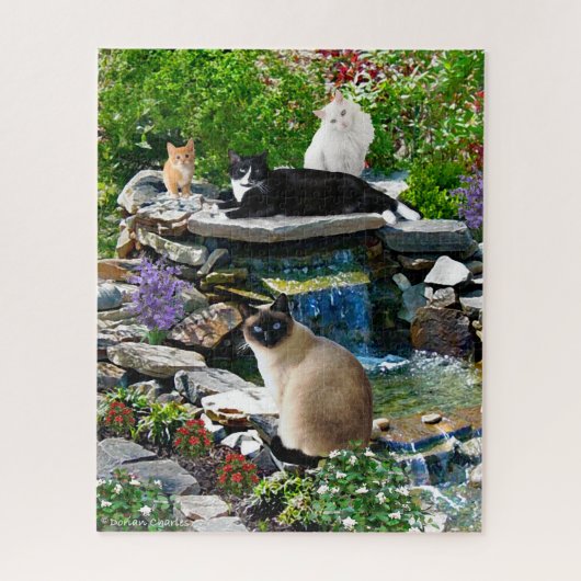 De kat spa legpuzzel (Verticaal)