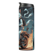 De kat spookrijder thermosbeker (Geroteerd rechts)