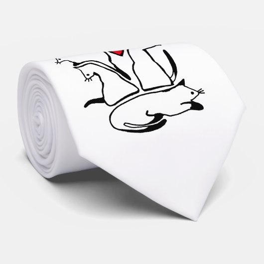 De Kat stapel Stropdas (Opgerold)