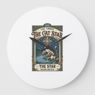 De Kat Ster Kat Tarotkaart Major Arcana Vintage V Grote Klok