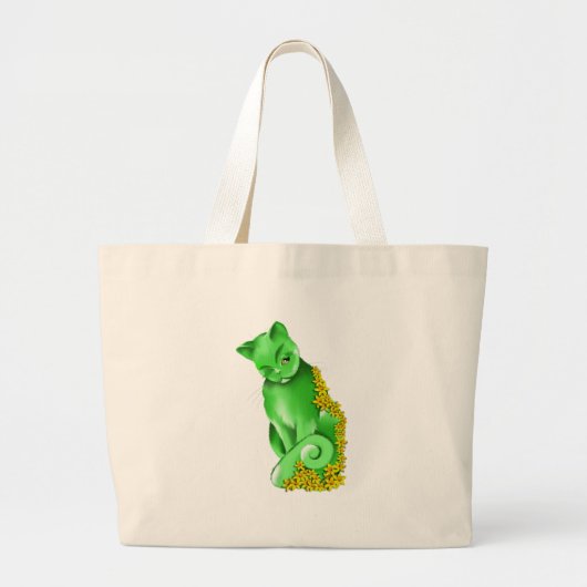 De kat-tas van Jade Grote Tote Bag (Voorkant)