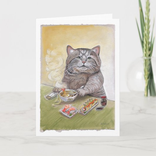 De Kat Tempura Udon van sushi Kaart (Voorkant)