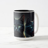 DE KAT TWEEKLEURIGE KOFFIEMOK (Voorkant rechts)