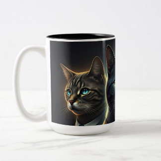 DE KAT TWEEKLEURIGE KOFFIEMOK