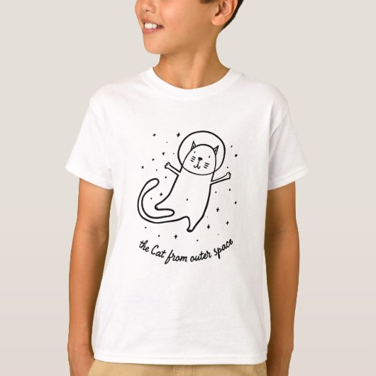De Kat Uit De Ruimte Grappige Astronaut Kitty T-shirt (Voorkant)