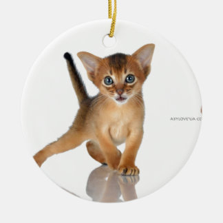 De kat van Abyssinian Keramisch Ornament