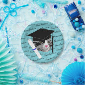 De Kat van afstuderen Papieren Bordje (Feest)