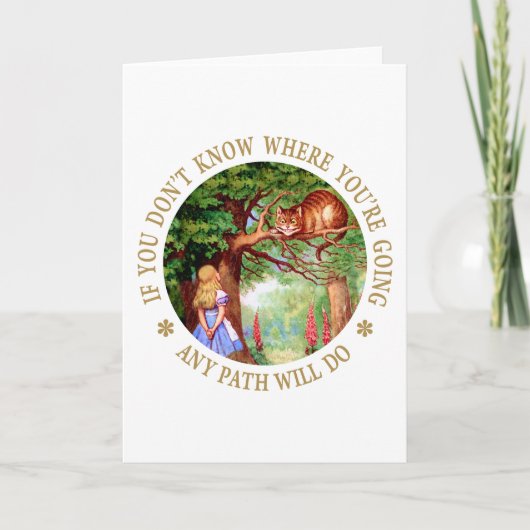 DE KAT VAN CHESHIRE - OM HET EVEN WELKE WEG ZAL KAART (Voorkant)