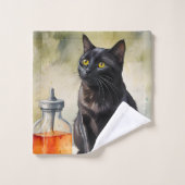 De kat van de alchemist bad handdoek (Wasdoekje)