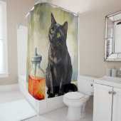 De kat van de alchemist douchegordijn (In situ)