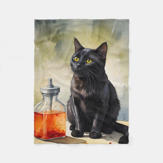 De kat van de alchemist fleece deken (Voorkant)