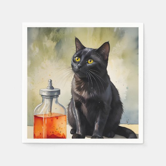 De kat van de alchemist servet (Voorkant)
