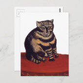 De Kat van de gestreepte kat door Henri Rousseau Briefkaart (Voorkant / Achterkant)
