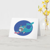 De Kat van de haai - Wenskaart Kaart (Gele Bloem)