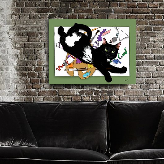 De kat van de kunstenaar poster