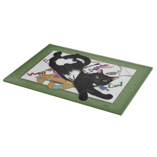 De kat van de kunstenaar snijplank (Hoek)
