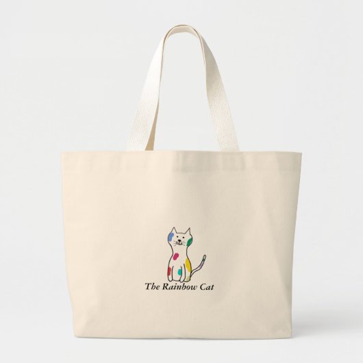 De kat van de Regenboog Grote Tote Bag (Voorkant)