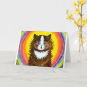 De Kat van de regenboog Kaart (Gele Bloem)