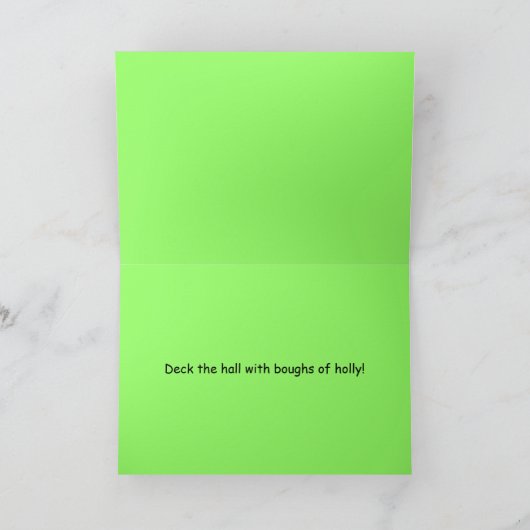 De Kat van de Sfinx van Kerstmis van Meowy Feestdagen Kaart (Binnen)