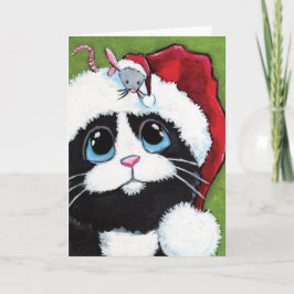 De Kat van de smoking & de Feestelijke Kerstkaart Feestdagen Kaart