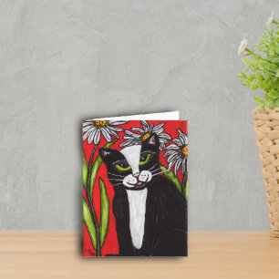 De Kat van de smoking in de Madeliefjes Notecard Kaart