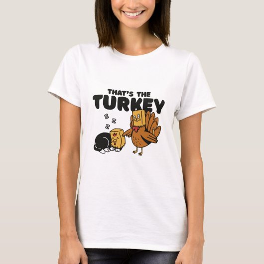 DE KAT VAN DE THANKSGIVING TURKIJE VAN DE FUNNY DI T-SHIRT (Voorkant)