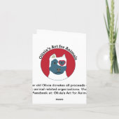 De Kat van de vakantie Feestdagen Kaart (Achterkant)