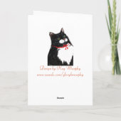 De kat van de Verjaardag van Valentijn Feestdagen Kaart (Achterkant)