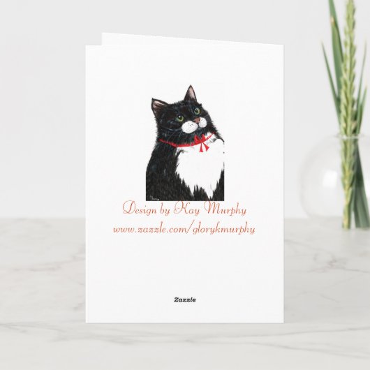 De kat van de Verjaardag van Valentijn Feestdagen Kaart (Achterkant)