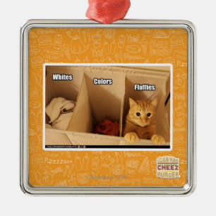 De Kat van de wasserij Metalen Ornament